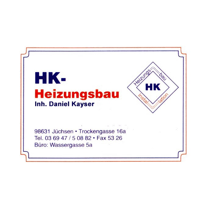 Logo des Unternehmens: HK Heizungsbau Inh. Daniel Kayser