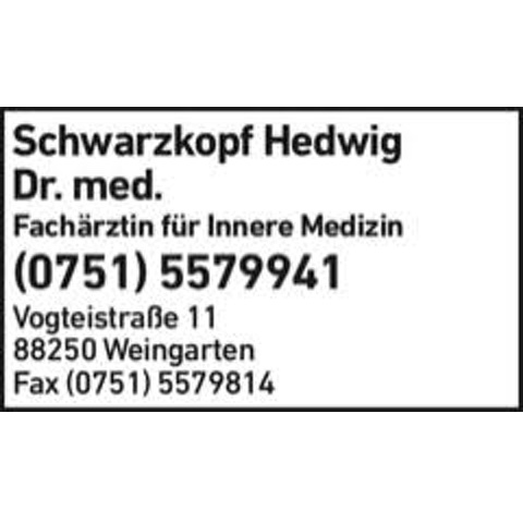 Schwarzkopf Hedwig Dr. Med.