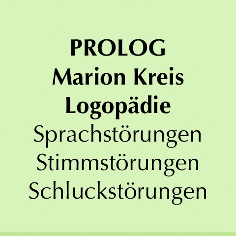Prolog – Marion Kreis – Logopädie