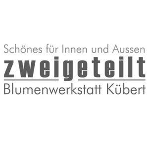 Logo des Unternehmens: zweigeteilt Blumenwerkstatt Kübert