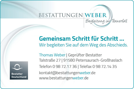 Logo des Unternehmens: Weber Bestattungen