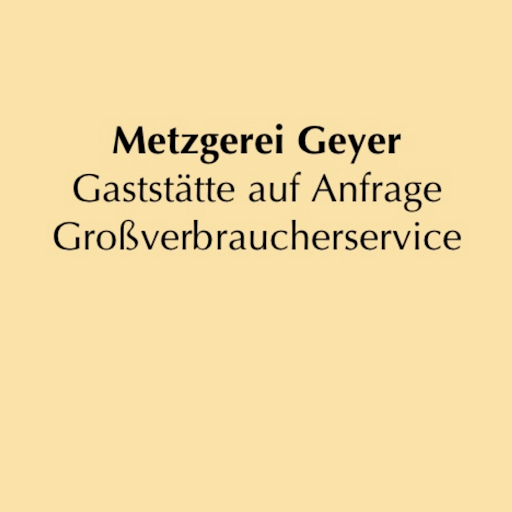 Logo des Unternehmens: Metzgerei Geyer