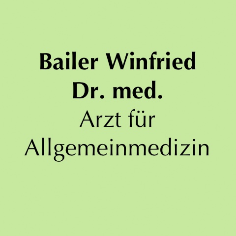 Logo des Unternehmens: Dr.med. Winfried Bailer