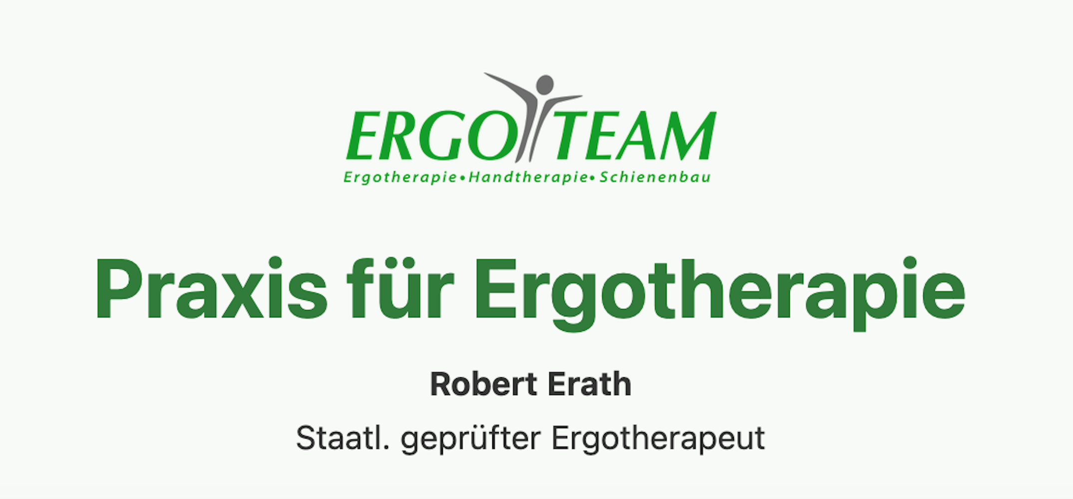 Ergoteam – Praxis für Ergotherapie, Handtherapie & Handschienenbau