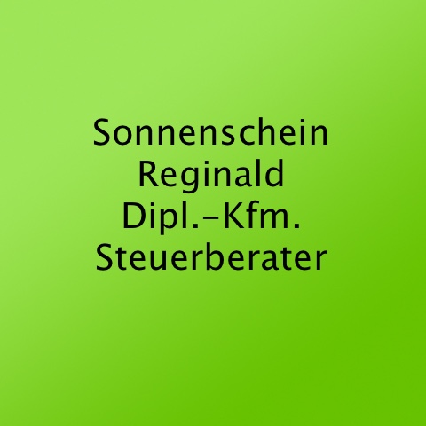 Dipl. – Kfm. Reginald Sonnenschein Steuerberater