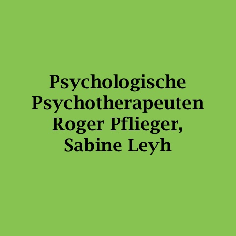 Leyh Sabine U. Pflieger Roger Dipl. -Psych.