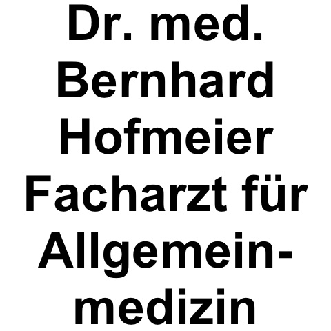 Logo des Unternehmens: Dr. med. Bernhard Hofmeier Facharzt für Allgemeinmedizin
