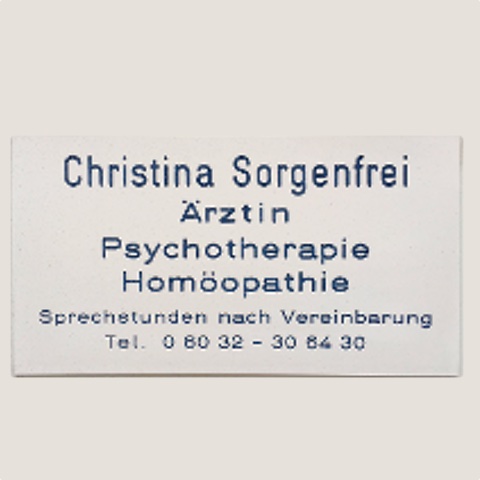 Christina Sorgenfrei Ärztin Für Psychotherapie