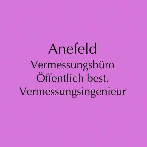 Logo des Unternehmens: Anefeld Christian Dipl.-Ing. Vermessungsbüro