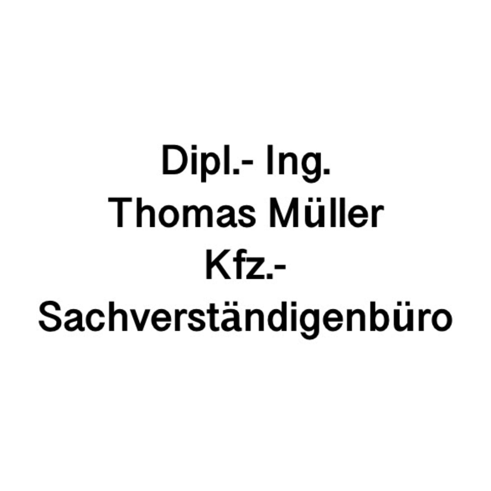 Logo des Unternehmens: Dipl.- Ing. Thomas Müller Kfz.-Sachverständigenbüro