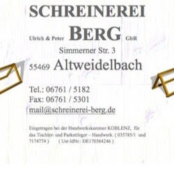 Logo des Unternehmens: Schreinerei Berg GbR