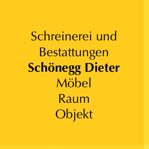 Logo des Unternehmens: Dieter Schönegg Bestattungen + Schreinerei