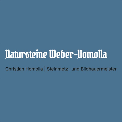 Logo des Unternehmens: Natursteine Weber-Homolla