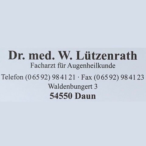 Dr. Med. Wolfgang Lützenrath Augenarzt