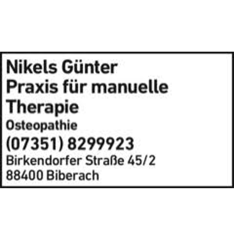 Nikels Günter Praxis Für Manuelle Therapie