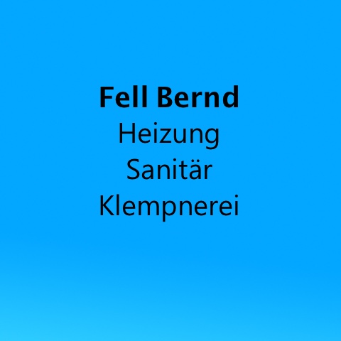 Logo des Unternehmens: Bernd Fell Heizung