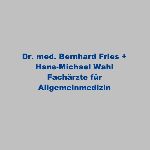 Logo des Unternehmens: Dr. med. Bernhard Fries + Hans-Michael Wahl Fachärzte für Allgemeinmedizin
