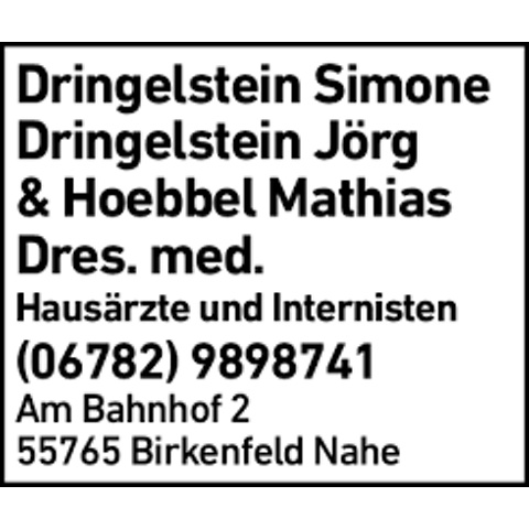 Logo des Unternehmens: Dringelstein Simone, Dringelstein Jörg & Hoebbel Mathias Dres. med.