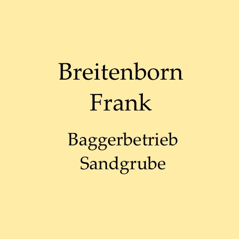 Frank Breitenborn Erdaushub