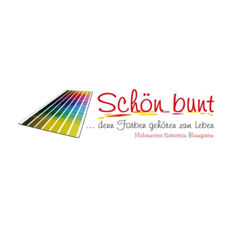 Logo des Unternehmens: schön bunt Malerbetrieb Sebastian Baumgarten