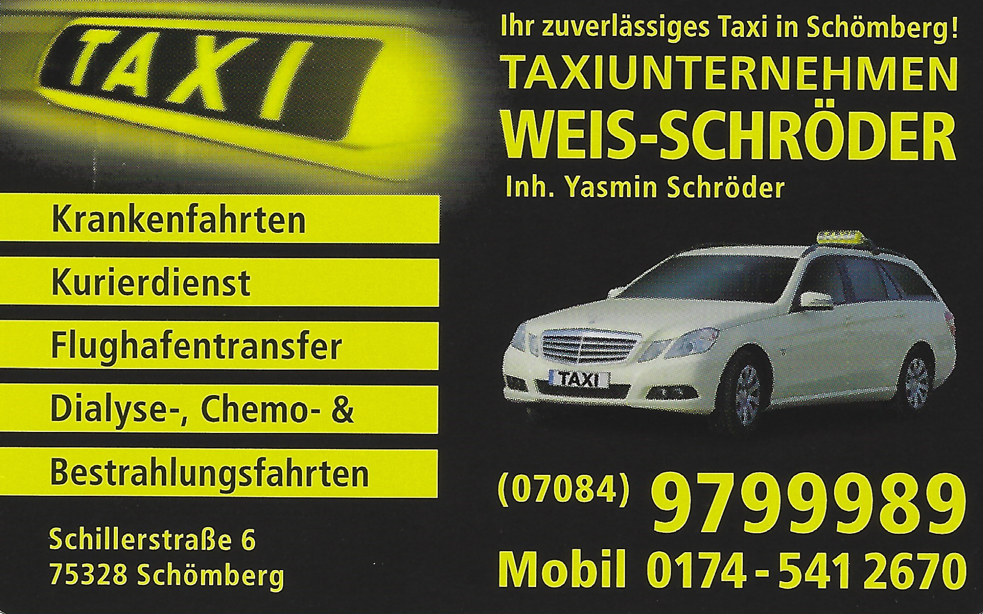 Logo des Unternehmens: Taxi Weis-Schröder