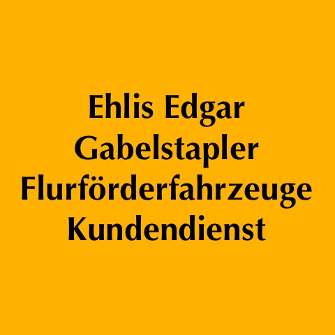 Logo des Unternehmens: Ehlis Edgar Gabelstapler-Kundendienst