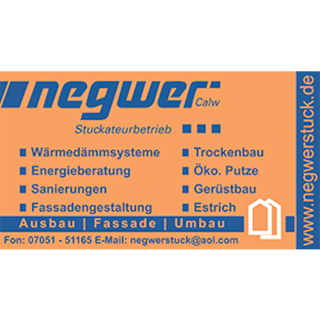 Logo des Unternehmens: Negwer GmbH Stuckateurbetrieb