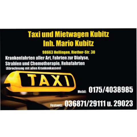 Logo des Unternehmens: Taxi und Mietwagen Inh. Mario Kubitz